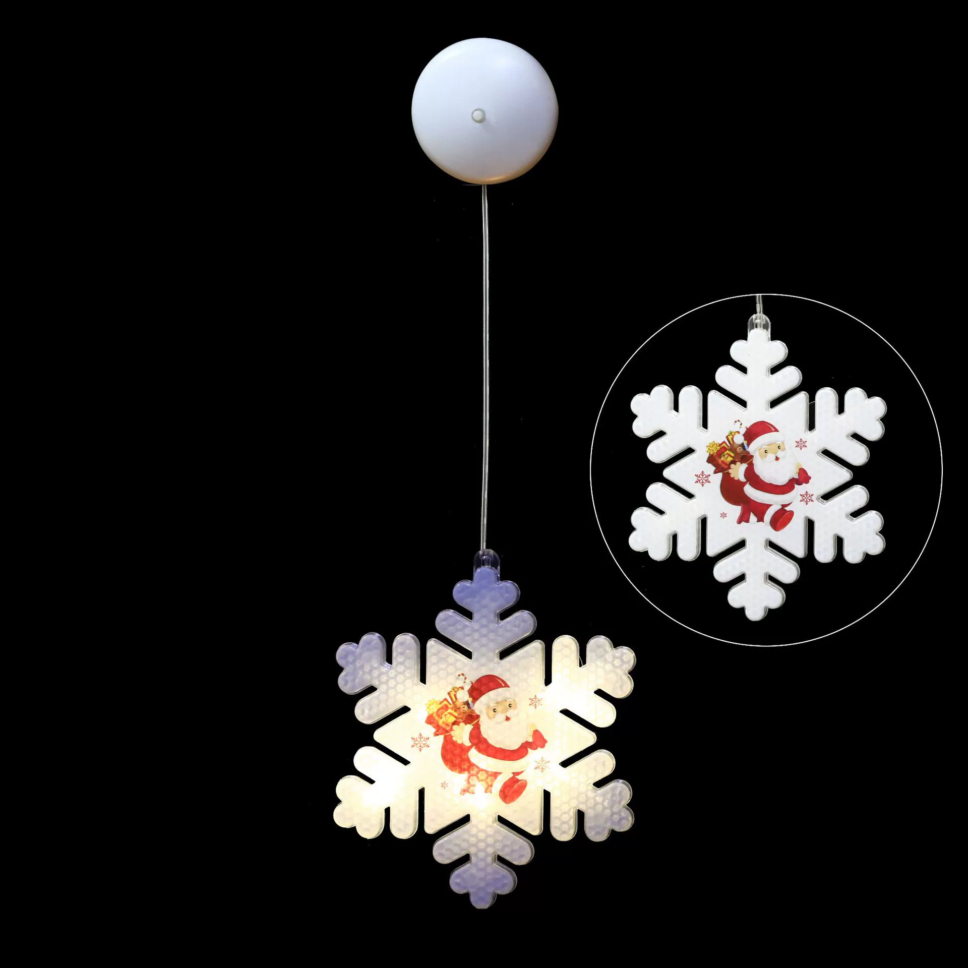 Ледяная потолочная LED-лампа — подвесной праздничный LED-украшение, множество мотивов, работает на батарейках