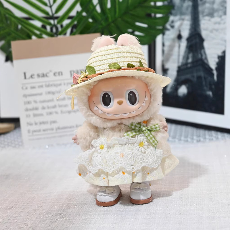 衣類のみ】1代目・2代目キーホルダー ラブブ服ペンダント ラブブベビー服 デイジーフラワー麦わら帽子ベビー服|undefined