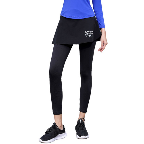 Sports skirt for women, fake two-piece culottes, one-piece anti-exposure, high-waist, hip-raising, anti-embarrassment, running, quick-drying, fitness tennis skirt