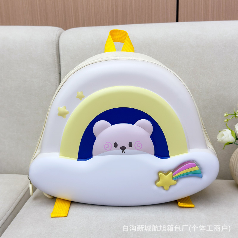 Mochila de jardín de infantes para niños, niñas y niñas, nuevos niños de dibujos animados, nubes lindas, osos, fabricantes de mochilas de cáscara dura