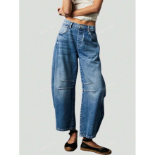 W 71966 Mid-waist washed wide-leg jeans �е���ˮϴ���ȿ�