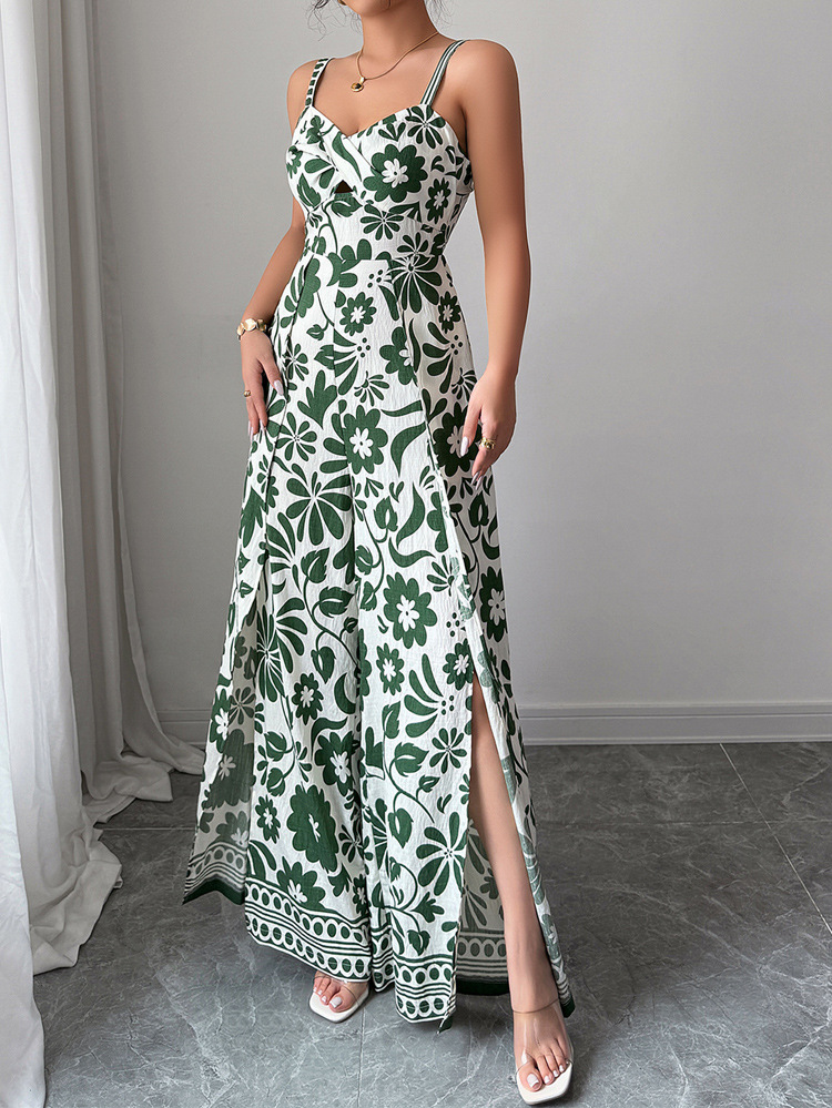  femme portant Combinaison élégante vert