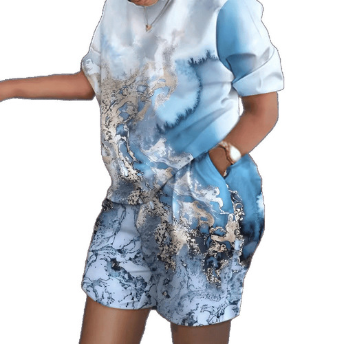 New peripheral 3D digital color printing women's suit sports clothes