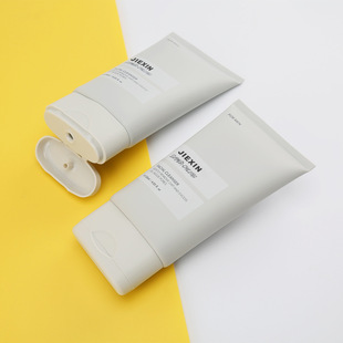 100g Super Flat Clamshell Facial Cleanser Hose Pe Gray Frosted Cosmetic Environmental Protection Hose Packaging
