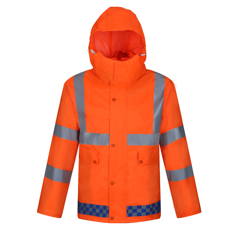Fábrica directa saneamiento reflectante impermeable lluvia pantalones traje naranja jardín carretera construcción limpieza deber split impermeable