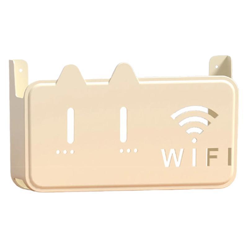 壁式收纳盒无线wifi电视机顶盒路由器置物架免打孔收纳盒子壁挂式|undefined