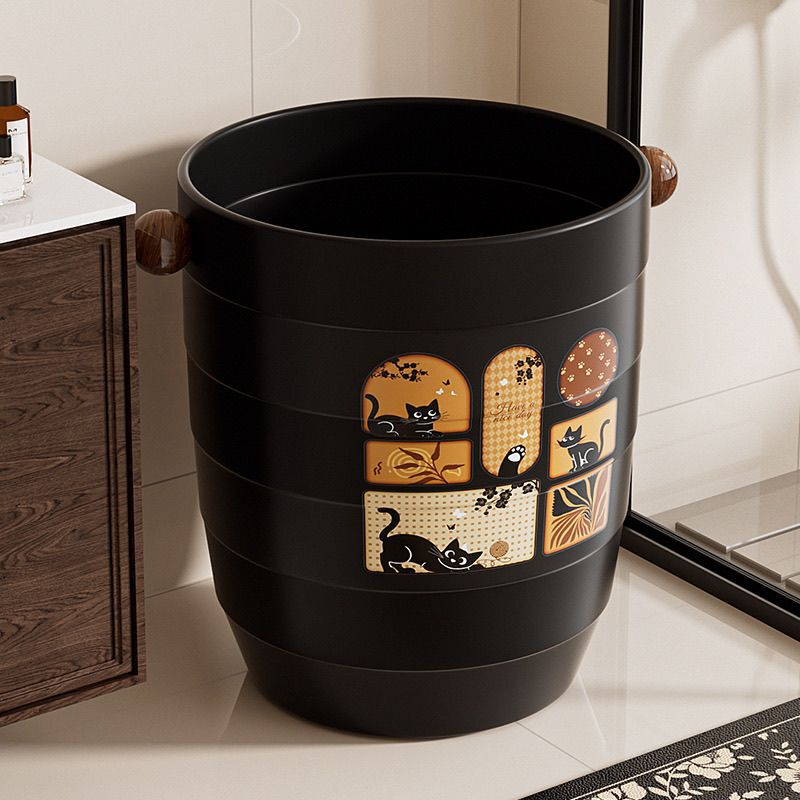 Household Mid-Century Style Trash Can, High-Looking Trash Basket, Convenient Multi-Functional Bedroom, Living Room, Bathroom Trash Can
