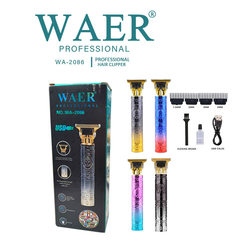 WAER 国境を越えたハゲアーティファクト電気バリカン電気バリカン油頭彫刻耳毛バリカン卸売|undefined