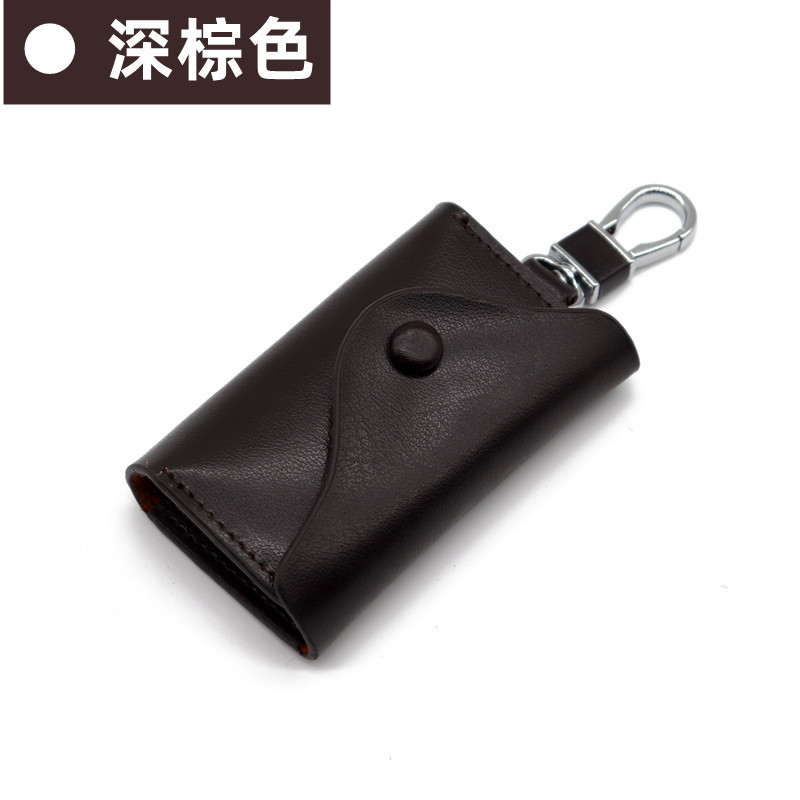 Bolsa para llaves para hombre, cuero genuino, gran capacidad, bolsa para llaves multifuncional, bolsa universal para llaves de coche de alta gama para colgar en la cintura, antirrobo para mujer