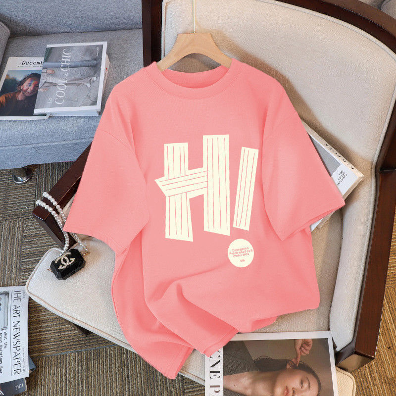 2-300 kg extra grande camiseta de manga corta para mujer ropa de verano para mujer suelta oversize top de media manga con estampado de estilo perezoso image 7