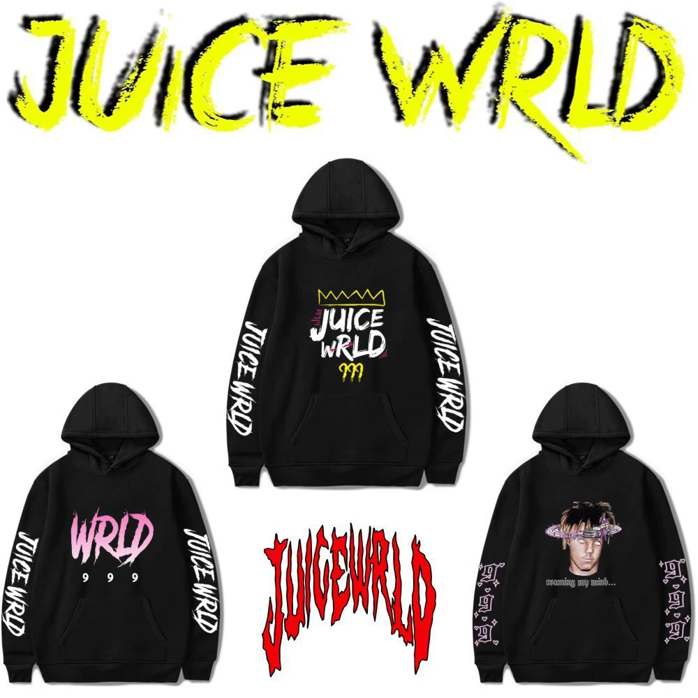Новая модная толстовка в стиле рэп Juice Wrld, свободная мужская и женская толстовка с капюшоном, куртка для косплея