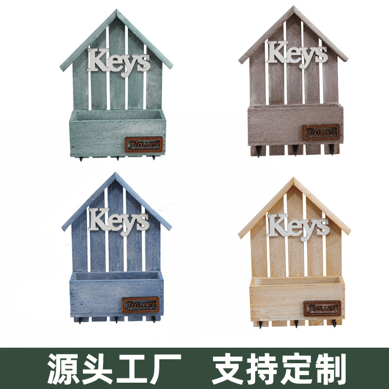 Decorative Pendant Style Trendy Wooden Crafts Handmade Wall Simple with Hook Wall Solid Wood Chinoiserie