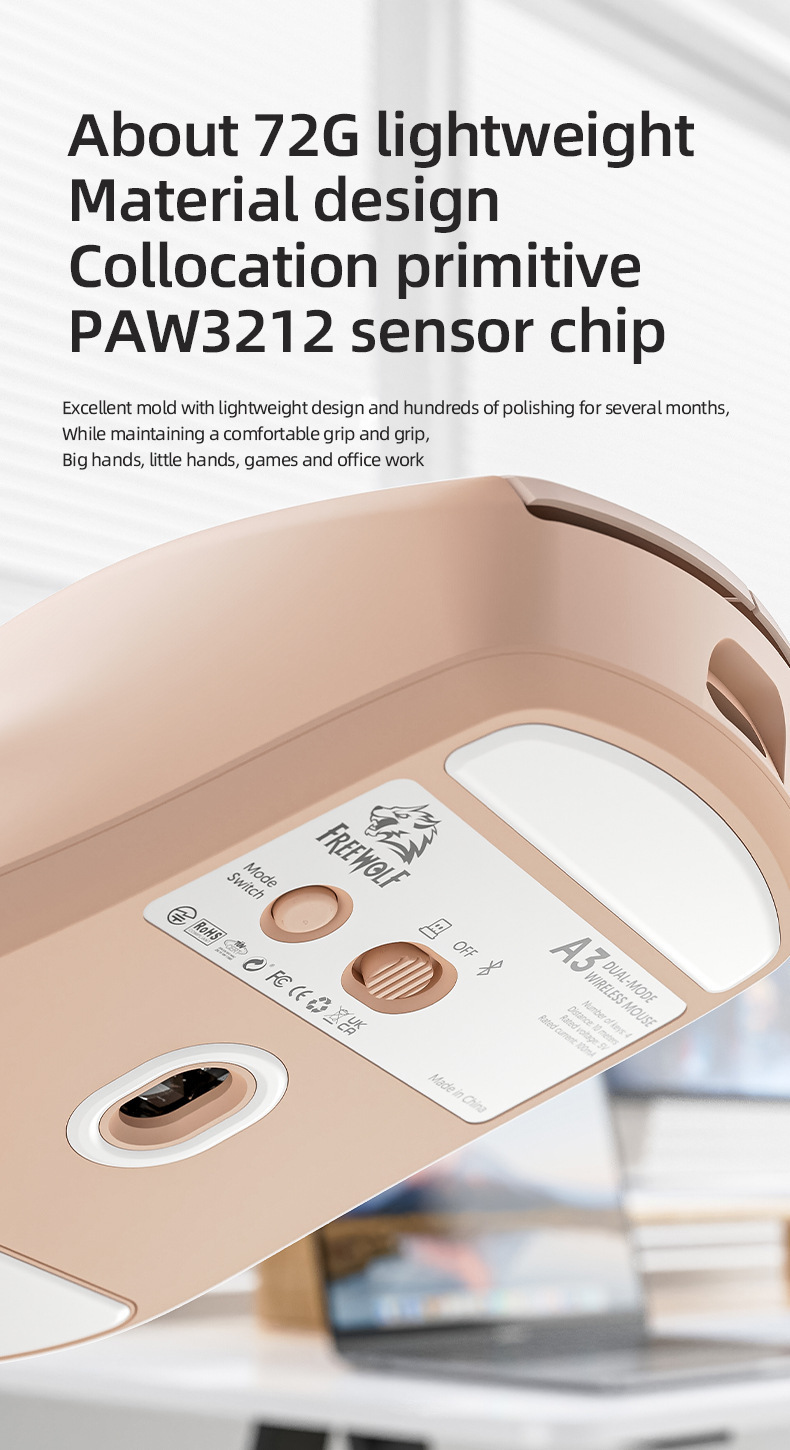 Freewolf a3 mouse wireless bluetooth reîncărcabil pentru pc_voghion.com