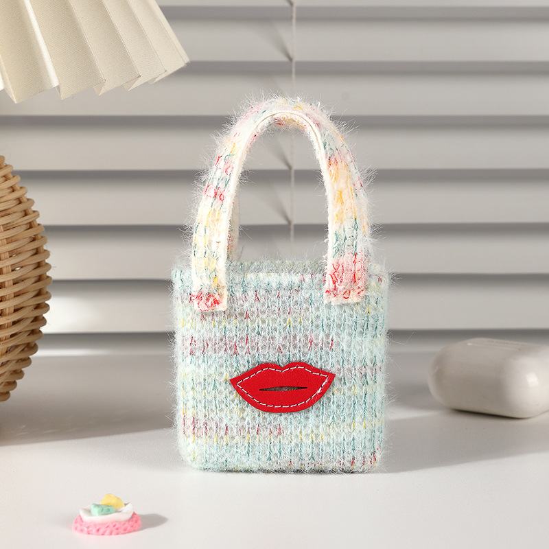 Bolso de almacenamiento de auriculares de felpa mini estilo explosivo de comercio exterior, modelo portátil para mujer, almacenamiento de cosméticos de alto valor