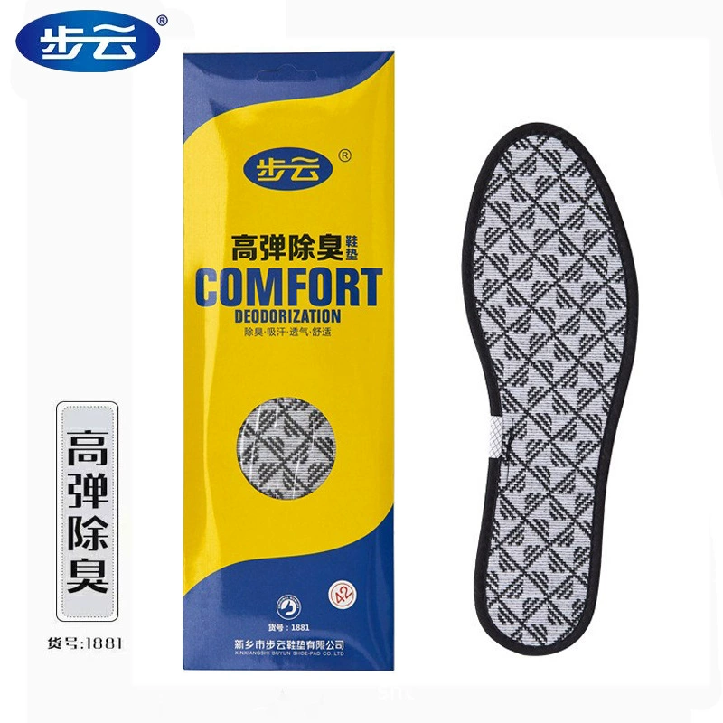 Buyun 1881 Стелька Дышащая эластичная стелька Стелька унисекс Поглощающий пот дышащий дезодорант Анти-запах ног Хлопковая стелька