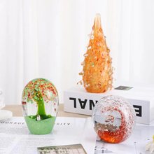 亚马逊跨境热销货源创意手工制品玻璃球海浪球圣诞树玻璃工艺品