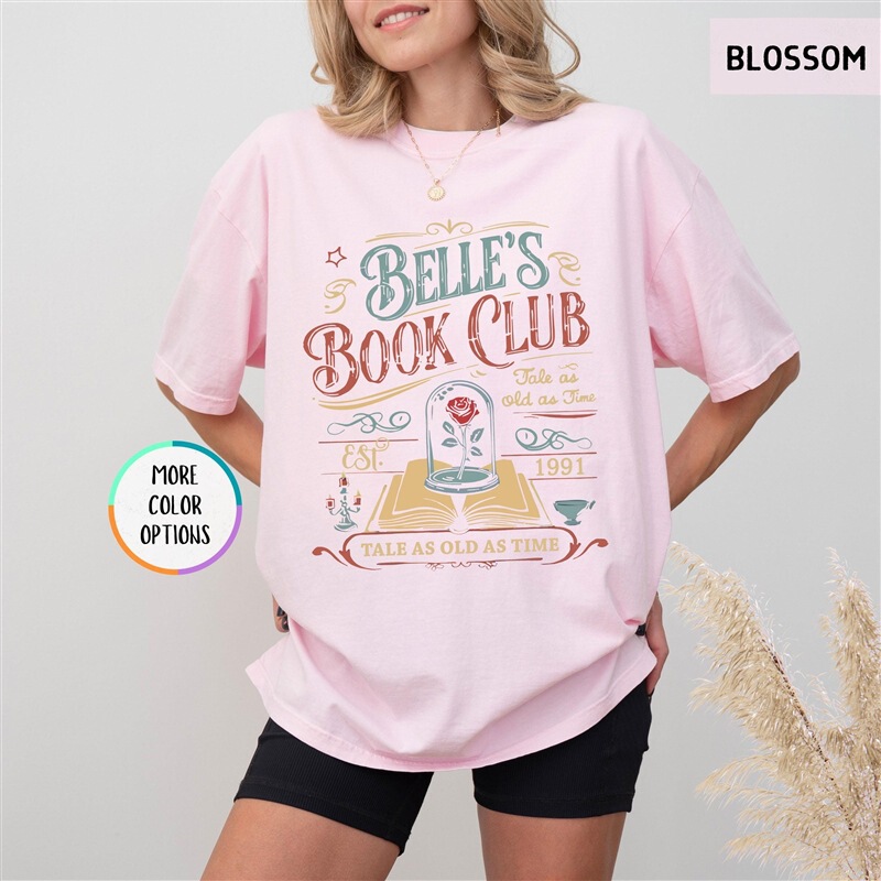 Belle's Book Club Foreign Trade Summer Pure Cotton Short-Sleeved Street Fashion Women's Loose Casual T-Shirt Belle's Book Club Foreign Trade Summer Pure Cotton Short-Sleeved Street Fashion Women's Loose Casual T-Shirt