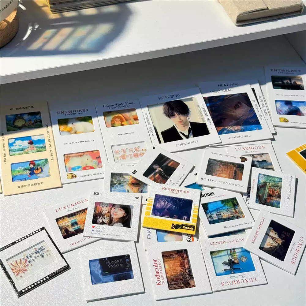 Прозрачная карточная закладка-слайдер с эффектом обратной проекции, внешняя рамка для фото Polaroid, свет и тень, корпоративные и культурные подарки, малый тираж, минимальный заказ