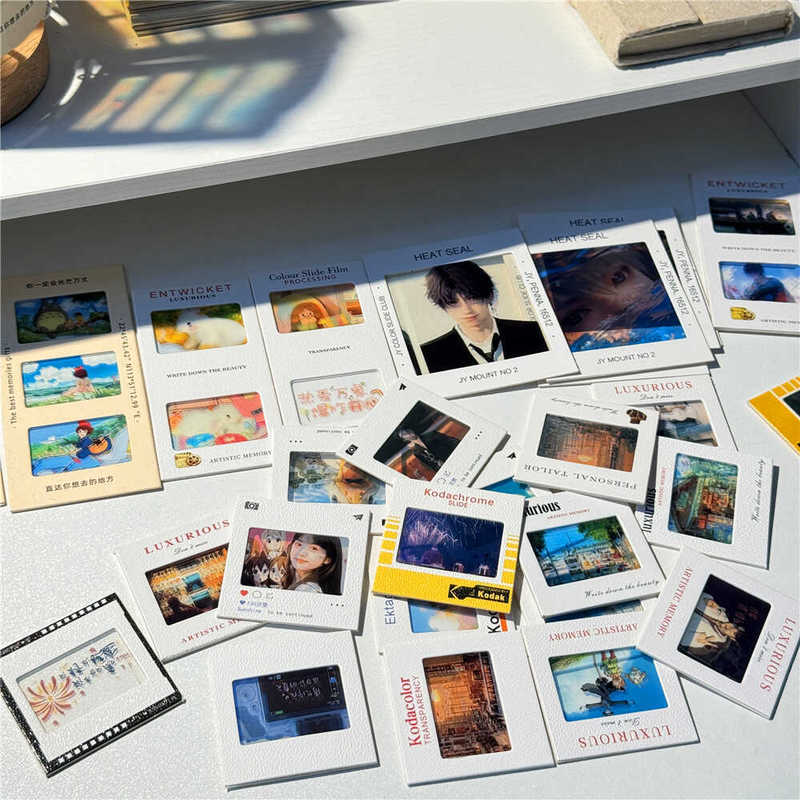 Reverse Film Frame Transparent Card Bookmark Polaroid Outer Frame Light and Shadow Slide Corporate Cultural and Creative Gifts Small Batch Minimum Order