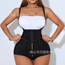 欧美爆款跨境美体束身衣调整型塑形背心收腹束腰三角排扣款美背连