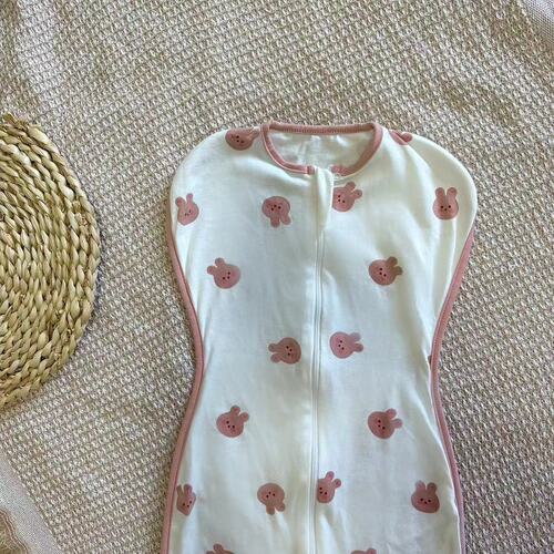 Ins style cartoon pure cotton infant sleeping bag baby all-season universal newborn sleeveless vest children's anti-kicking quilt