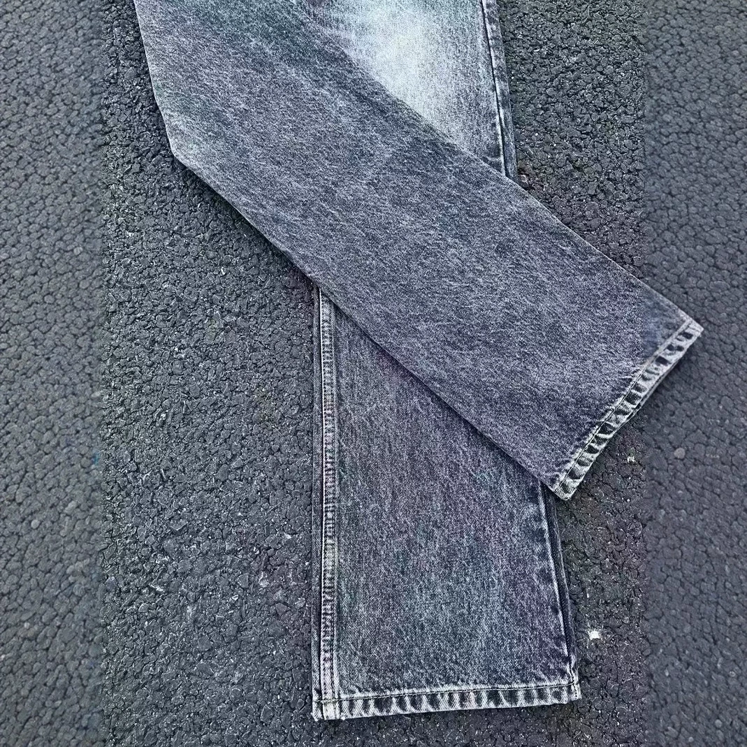 Новообращающиеся 517 дымно-серые джинсы Cleanfit вымытые Marble Pattoo ежедневные ходоки мужчины и женщины