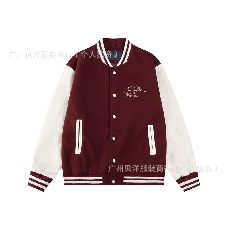 高版本 驴家25秋季新款LOGO字母刺绣毛巾绣L家棒球服夹克外套|undefined