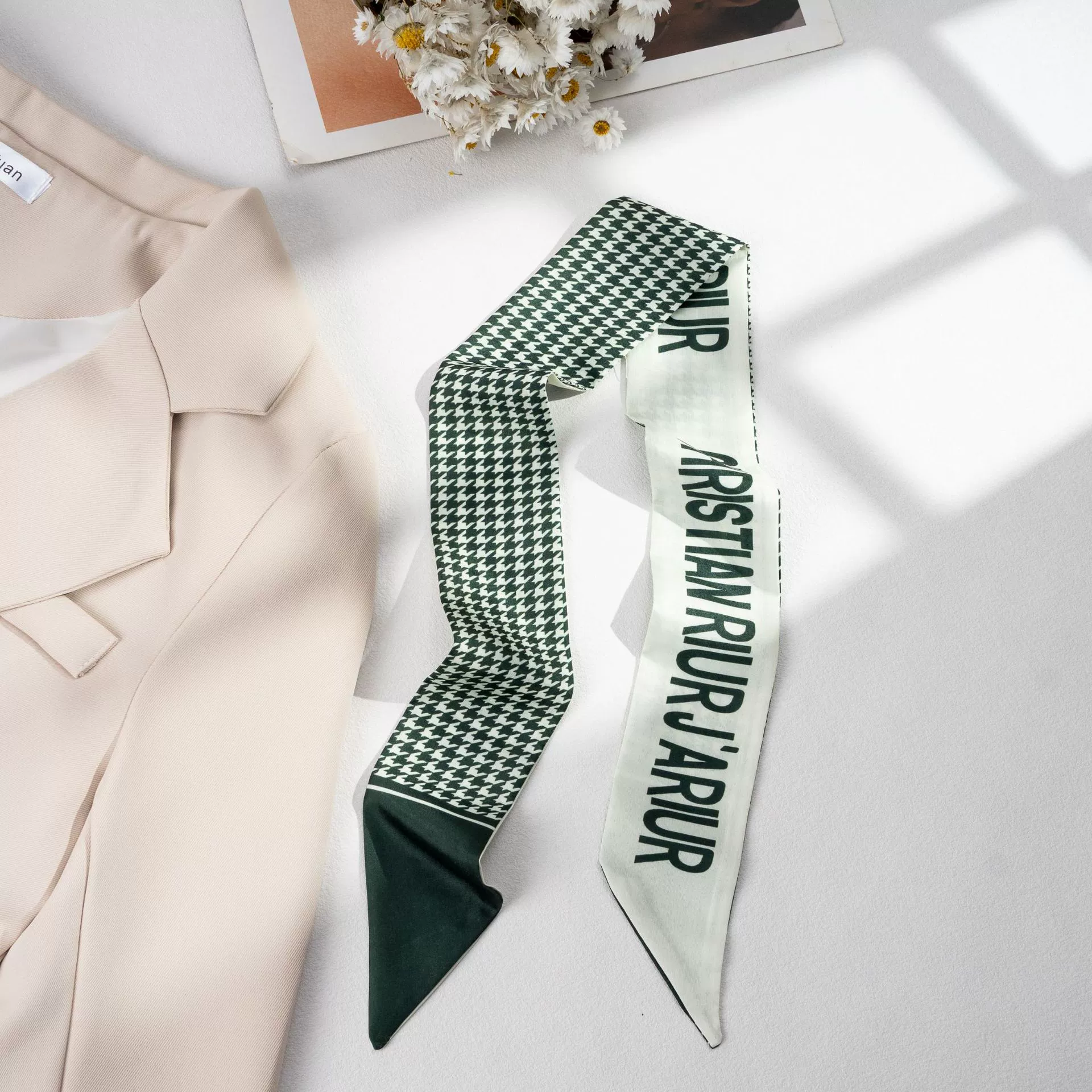 Silk Scarf Hairband (Suhang) long streamer 89×3.8 cm, lightweight gift box option