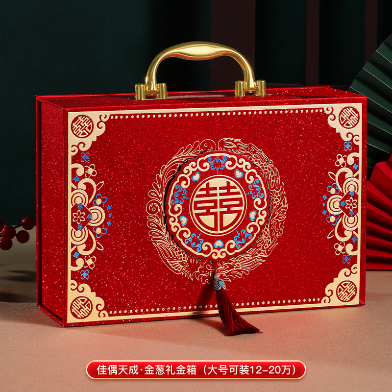 Caja de dinero de regalo Caja de oro de regalo de compromiso del hombre Caja de oro de 100.000 citas Caja de regalo Caja de oro de regalo Regalo de flocado Caja de regalo en efectivo