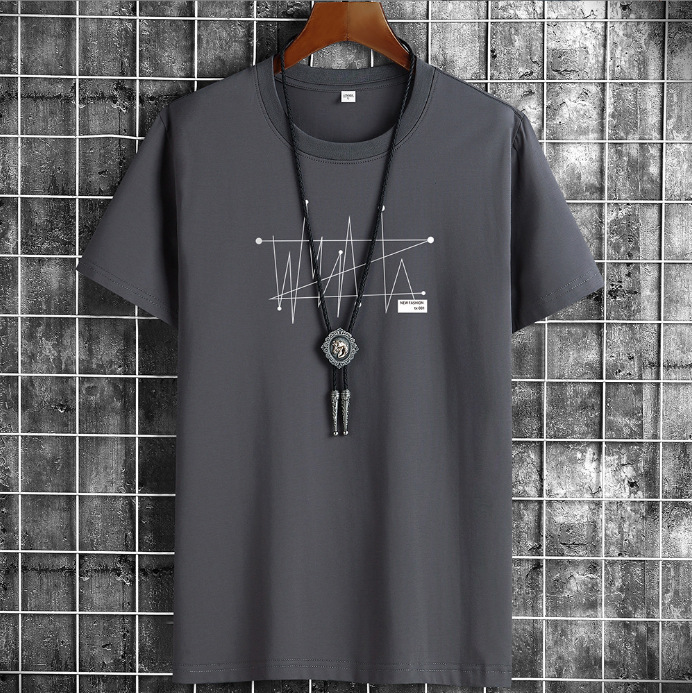 De una pieza de entrega de manga corta Camiseta de los hombres de cuello redondo de primavera y otoño estudiante camiseta superior ropa casual Camisa interior de los hombres