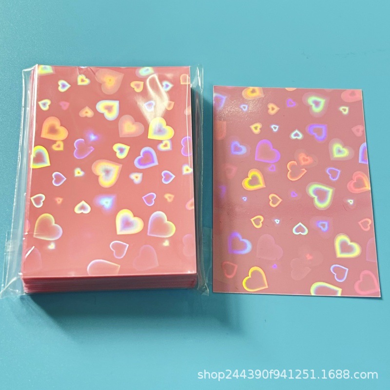 66x91mm Korean-style heart-shaped laser cutout [Pink]
