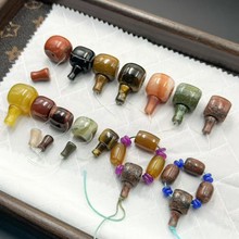 天然玛瑙虎石三通缠丝佛珠DIY散珠念珠饰品配件批发圆珠红虎石