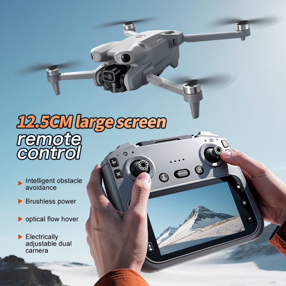 Transfronterizo GT50 plegable UAV de alta definición con transmisión de pantalla sin escobillas de cuatro ejes de control remoto vehículo aéreo modelo aéreo