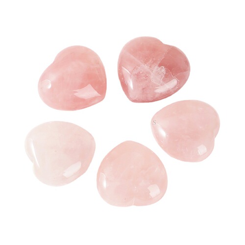 Jingdian Jewelry Rose Quartz Love Ornament Crystal Raw Stone Polished Love-Shaped Semi-Precious Stone Handpiece Handicrafts Wholesale