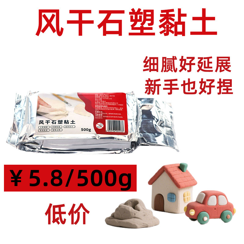 Spring Festival DIY Material Kit Soft Clay Stone Plastic Clay Fridge Magnet Set Glossy Clay No-Bake Air-Drying