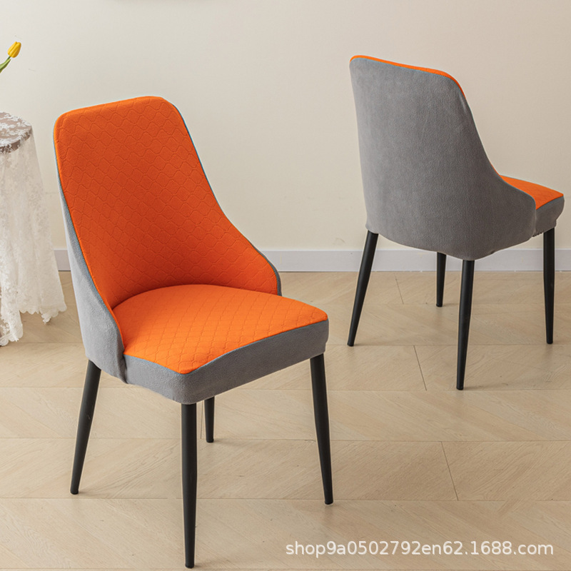 Jacquard wave [orange + light gray] two-color combination