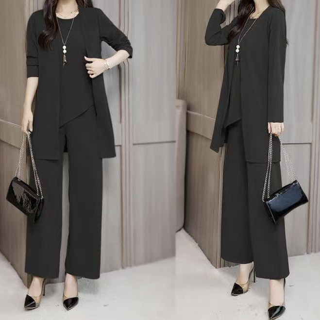 Cross-border Supply 2021 Spring and Autumn New Arrival Western Style Wide Wife Slimming Age-reducing Fashionable Large Size Suit Women's Three-piece Suit Cross-border Supply 2021 Spring and Autumn New Arrival Western Style Wide Wife Slimming Age-reducing Fashionable Large Size Suit Women's Three-piece Suit