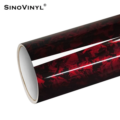 Carbon Fiber Laser Car Color-Changing – Automotive Film - 15217-m-pet-small-texture-flower-carbon-red