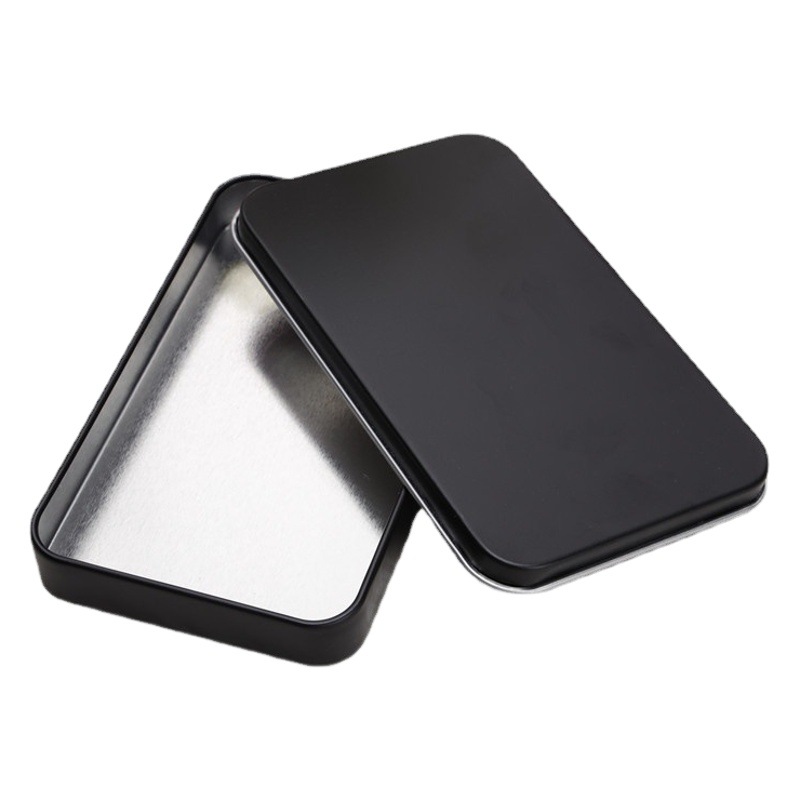 En stock al por mayor doble párpado caja de herramientas de maquillaje caja de hierro raspado placa caja de embalaje caja de hierro delgada caja de almacenamiento