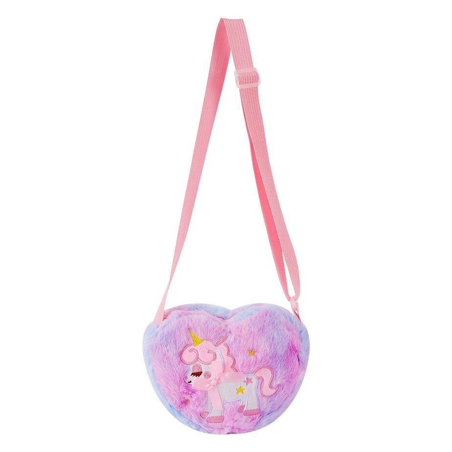 2022 New Love Unicorn Crossbody Bag Children's Cute Stuffed Bag Little Girl Cartoon Shoulder Bag Wholesale