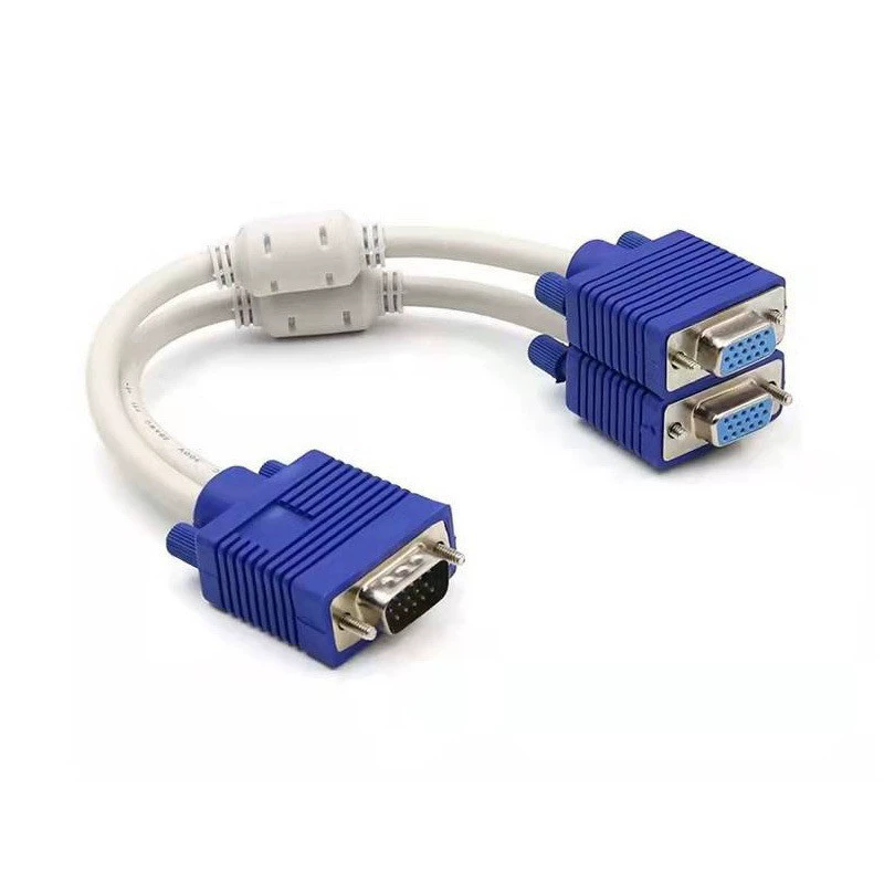 Производитель VGA кабеля 1 в 2, кабель для подключения компьютера 3+6, видеокабель высокого разрешения