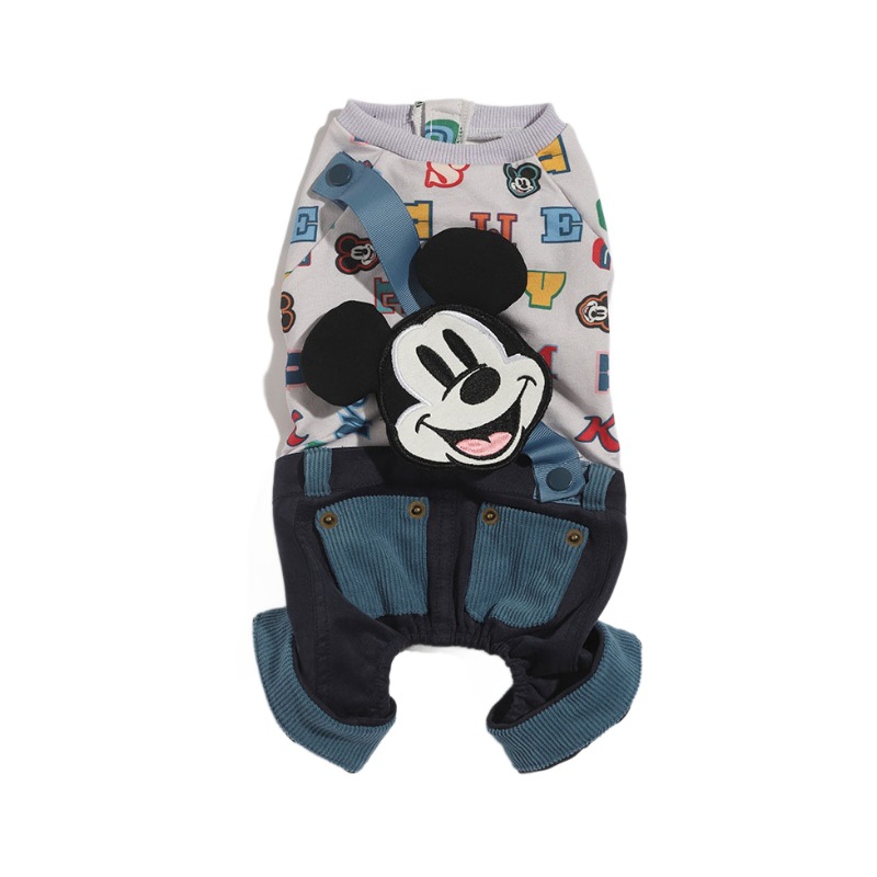 Disney Mickey serie de mascotas casuales imprimidos cuadrúpedes pequeños perros cachorros perros ropas velcro