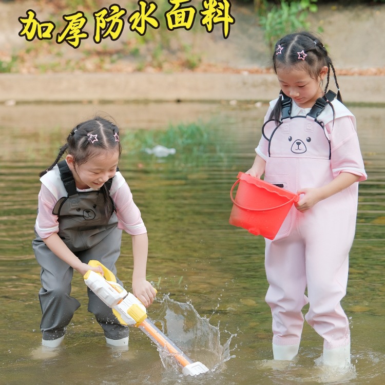 Children's Waterproof Pants for Playing in Water, Wading, Kindergarten Waterproof Clothes, Beach Shoes for Boys and Girls, Rain Boots for Catching Fish, Rain Pants for the Beach