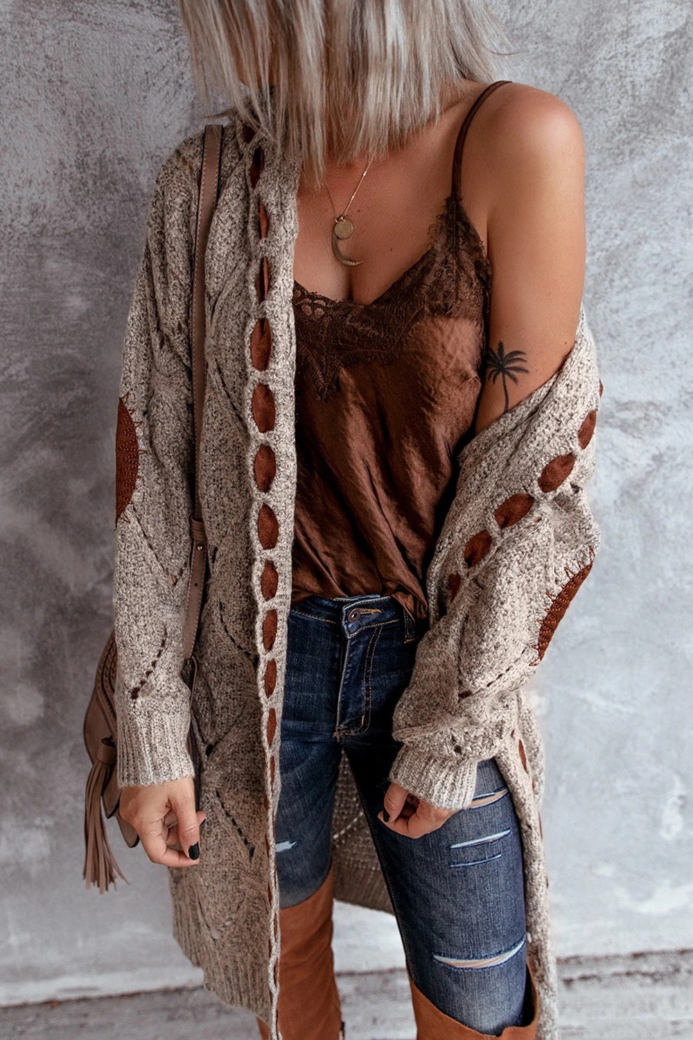 Coat Outerwear Type Long Sleeve Sleeve Length Wholesale Women's Casual Streetwear Solid Color Long Sleeve Contrast Binding Sweaters & Cardigans