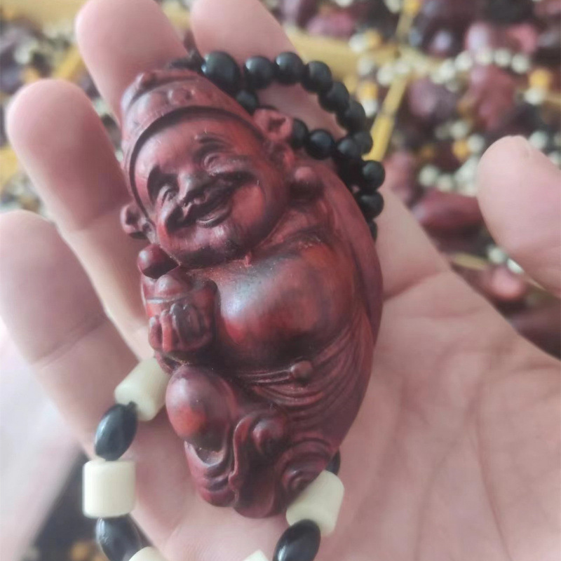 工場卸売紫檀手彫り木彫り貔貅財神ペンダント工芸品、ライブストリーミングや屋台で人気商品|undefined