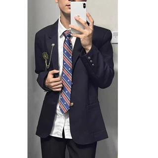 日系学院男生DK制服套装西装学生西裤cos潮流痞帅垫肩西服制服
