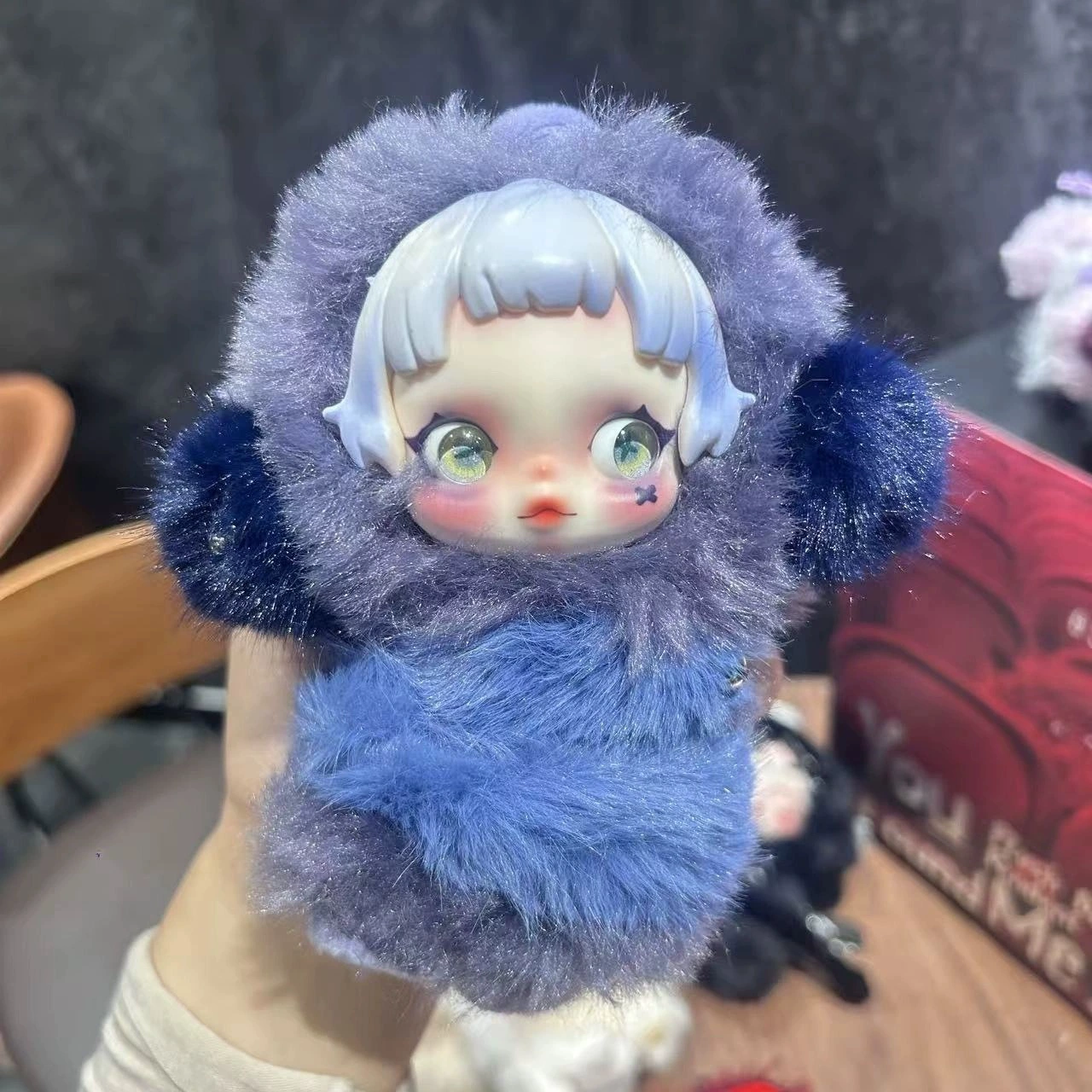 Качественный рюкзак-мешок SKULLPANDA с рисунком черепа, снабжённый подвеской из винила, третье поколение, модный, упакован как слепая коробка подарка