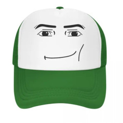 亞馬遜個性搞怪笑臉印花網帽夏季戶外遮陽休閒鴨舌帽太陽帽