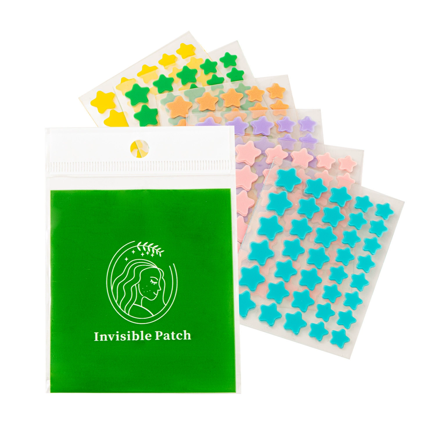 Acne Patch Invisible Spot Stickers, Multicolour Star Shape, 36/40 pcs, Pack Options