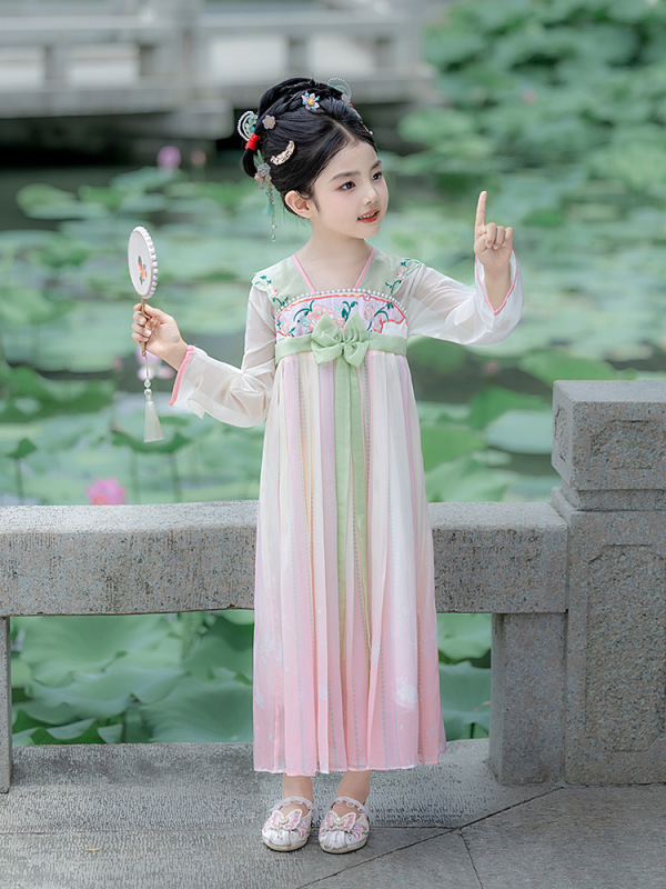 2025汉服新款儿童夏季超仙古装连衣裙女童公主女孩唐装古风爆款裙|undefined
